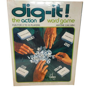 New Sealed Vintage Dig-It Dig It the Action Word Game 1973 Cadaco Complete